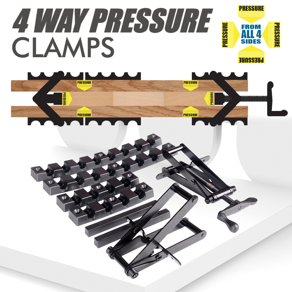 Woodworking Z Clips - 4 Way Pressure Clamps Set Custom-width