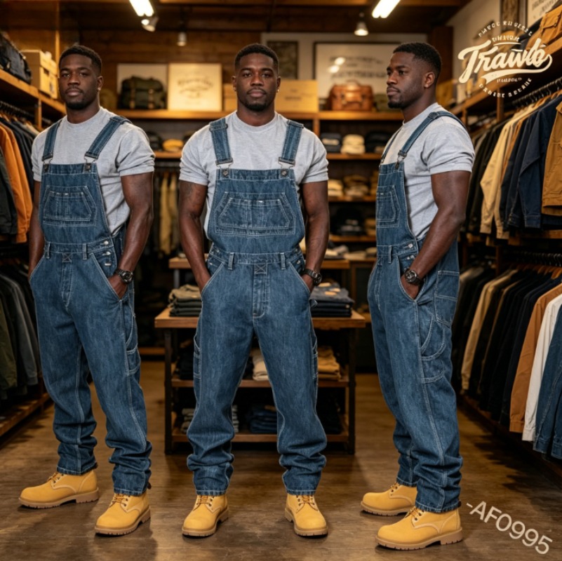 Woodworking Overalls - Men‘s Ripped Denim Overalls – Distressed