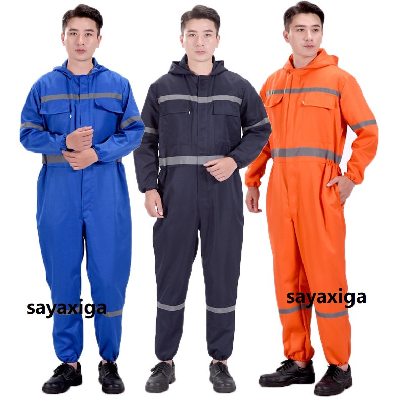 Woodworking Overalls - Hi Vis safety working overalls hooded