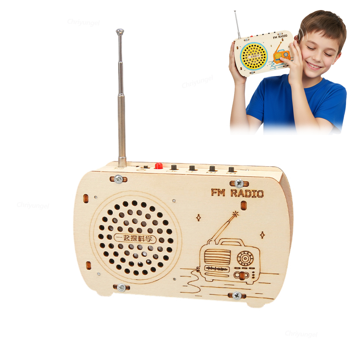 Woodworking Kits For Kids - DIY Wooden Radio Kit Retro FM