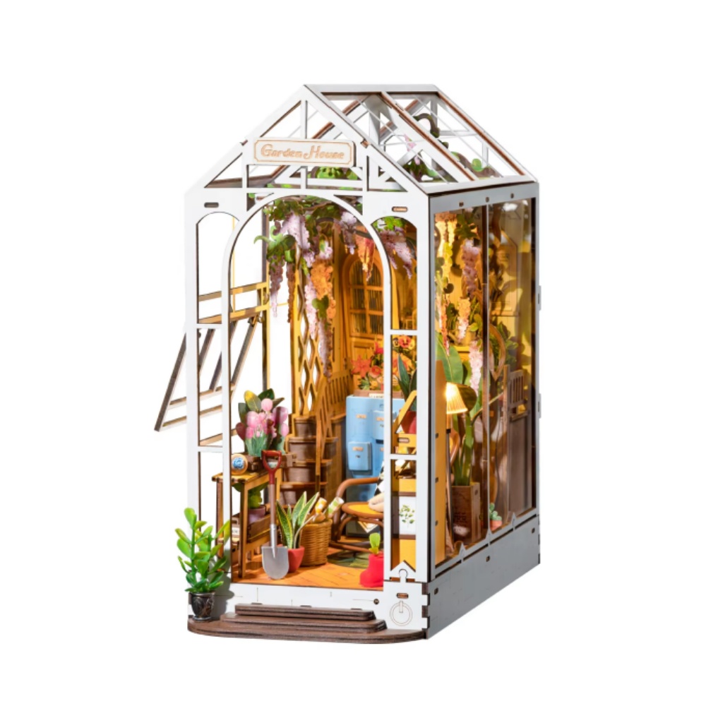 Woodworking Kits For Kids - Rolife Gardenhouse Book Nook DIY Dollhouse