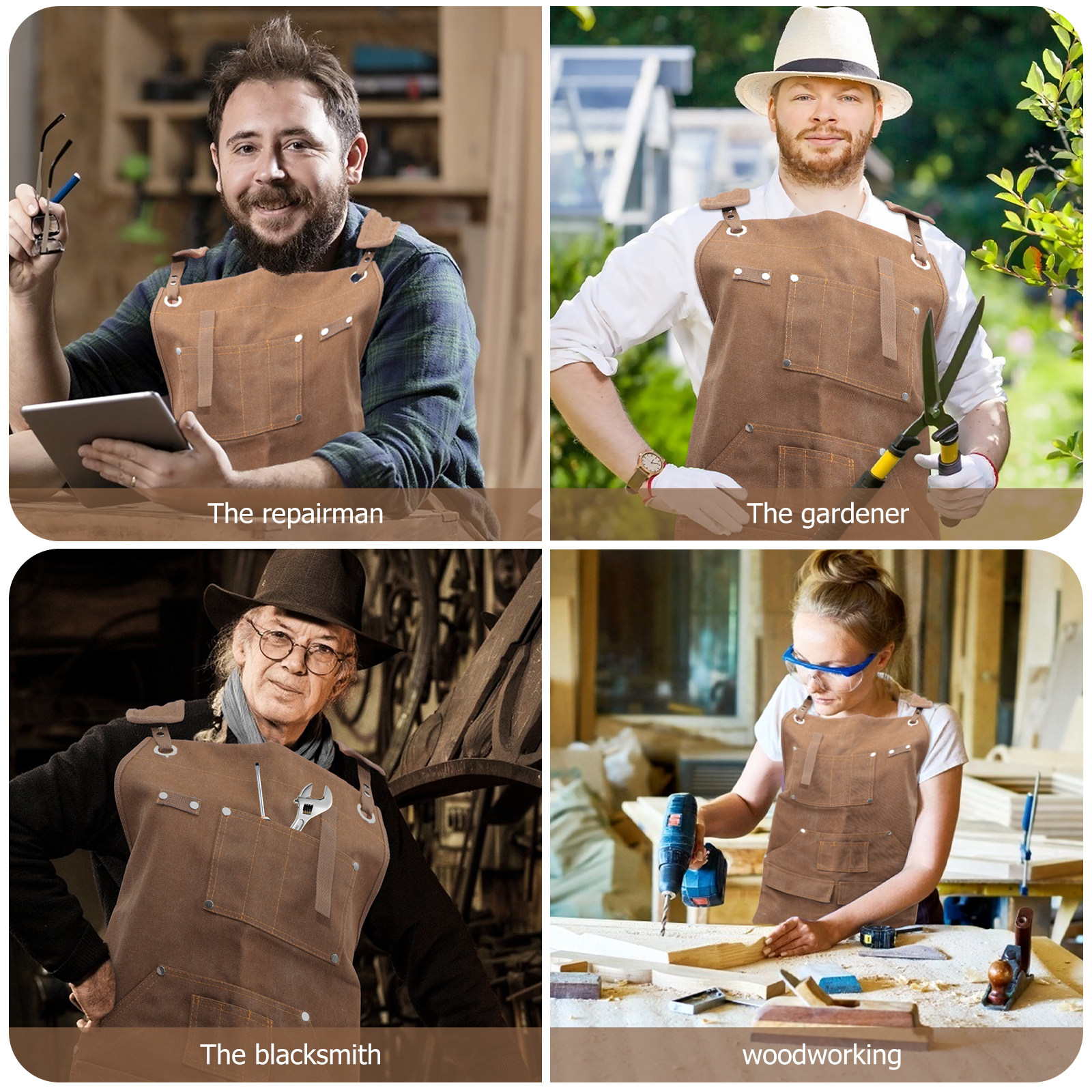 1Pcs Multi-Pocket Apron Overal – Woodworking Overalls recenzja i cena