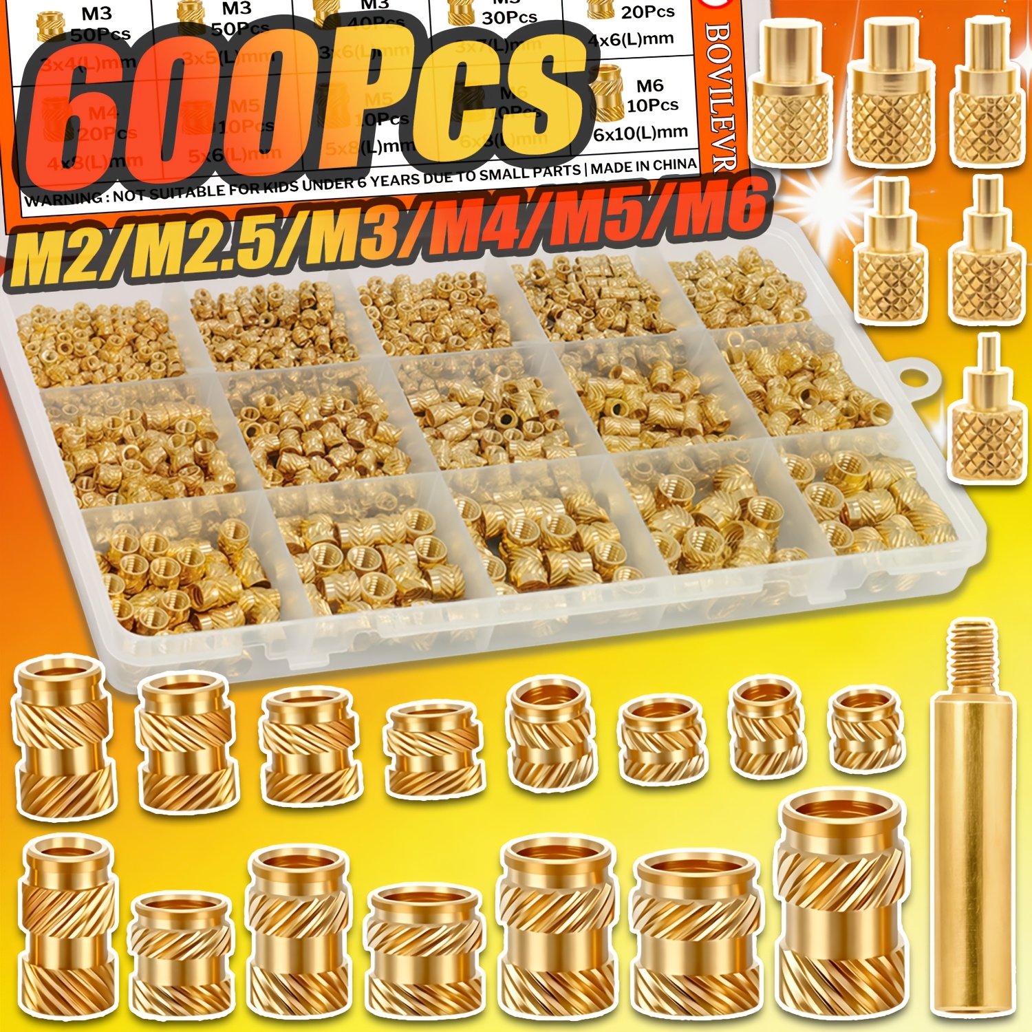 600Pcs M2-M6 Brass Threaded In – Woodworking Shop recenzja i cena