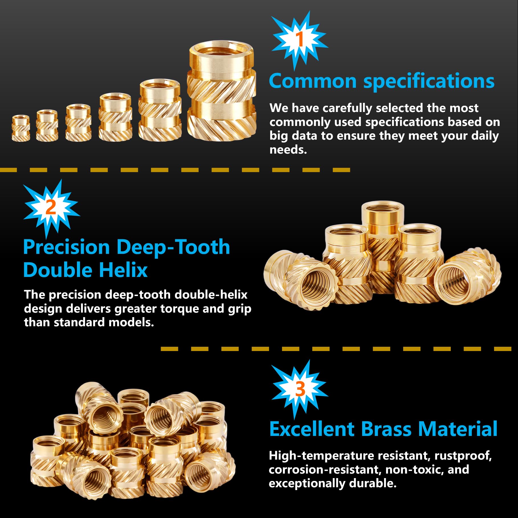 600Pcs M2-M6 Brass Threaded In – Woodworking Shop recenzja i cena