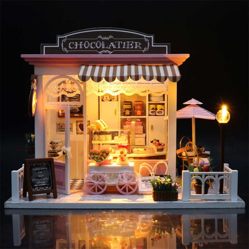 DIY Miniature Wooden Dollhouse – Woodworking Kits For Kids recenzja i cena