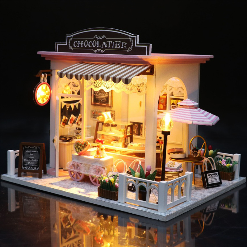 DIY Miniature Wooden Dollhouse – Woodworking Kits For Kids recenzja i cena