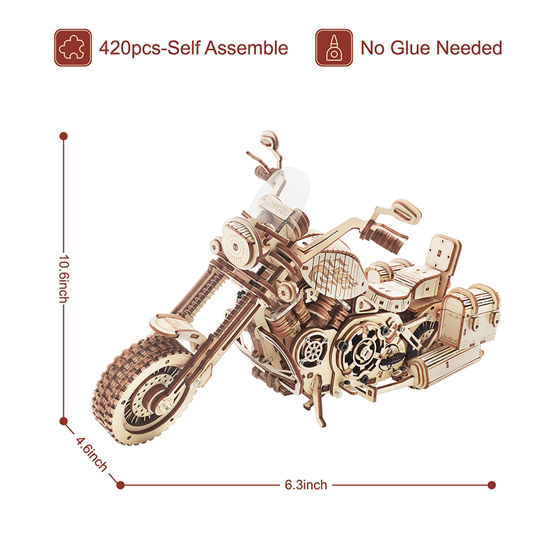 Robotime Motorcycle Puzzle 3D  – Woodworking Kits For Kids recenzja i cena
