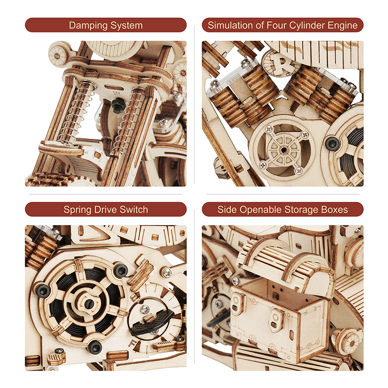 Robotime Motorcycle Puzzle 3D  – Woodworking Kits For Kids recenzja i cena