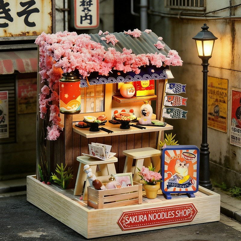 Mini Dollhouse Kit Sakura Stre – Woodworking Kits For Kids recenzja i cena