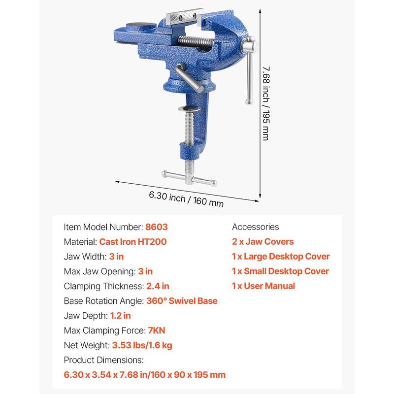 Bench Vise, 3 Inch, Portable W – Woodworking Quick Release Vise recenzja i cena