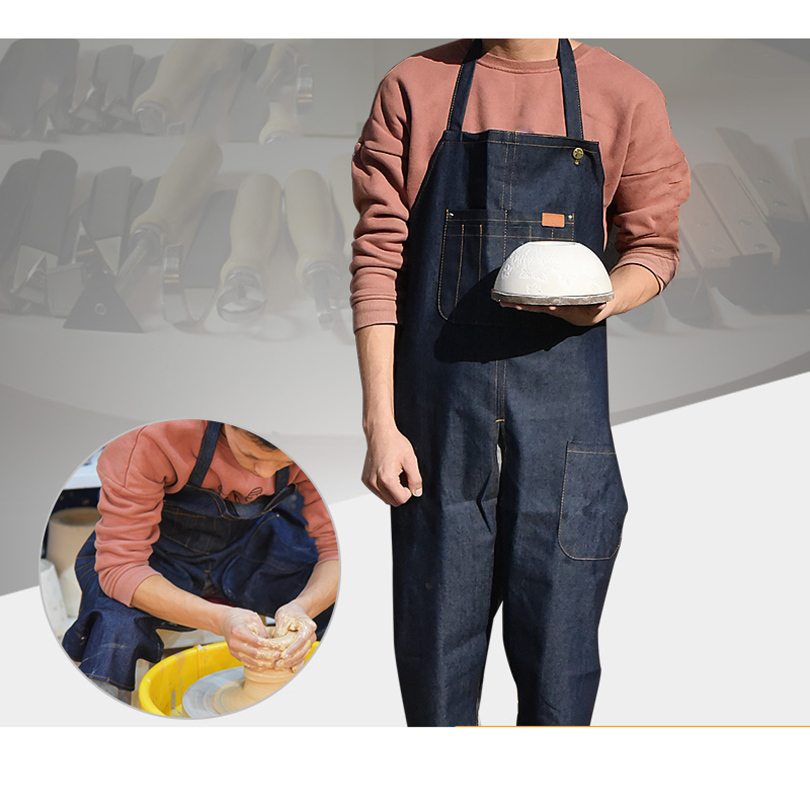 Adjustable Split Leg Pottery A – Woodworking Overalls recenzja i cena