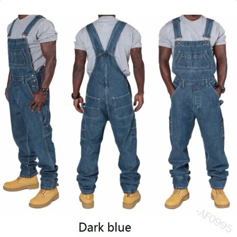 Men‘s Ripped Denim Overalls –  – Woodworking Overalls recenzja i cena