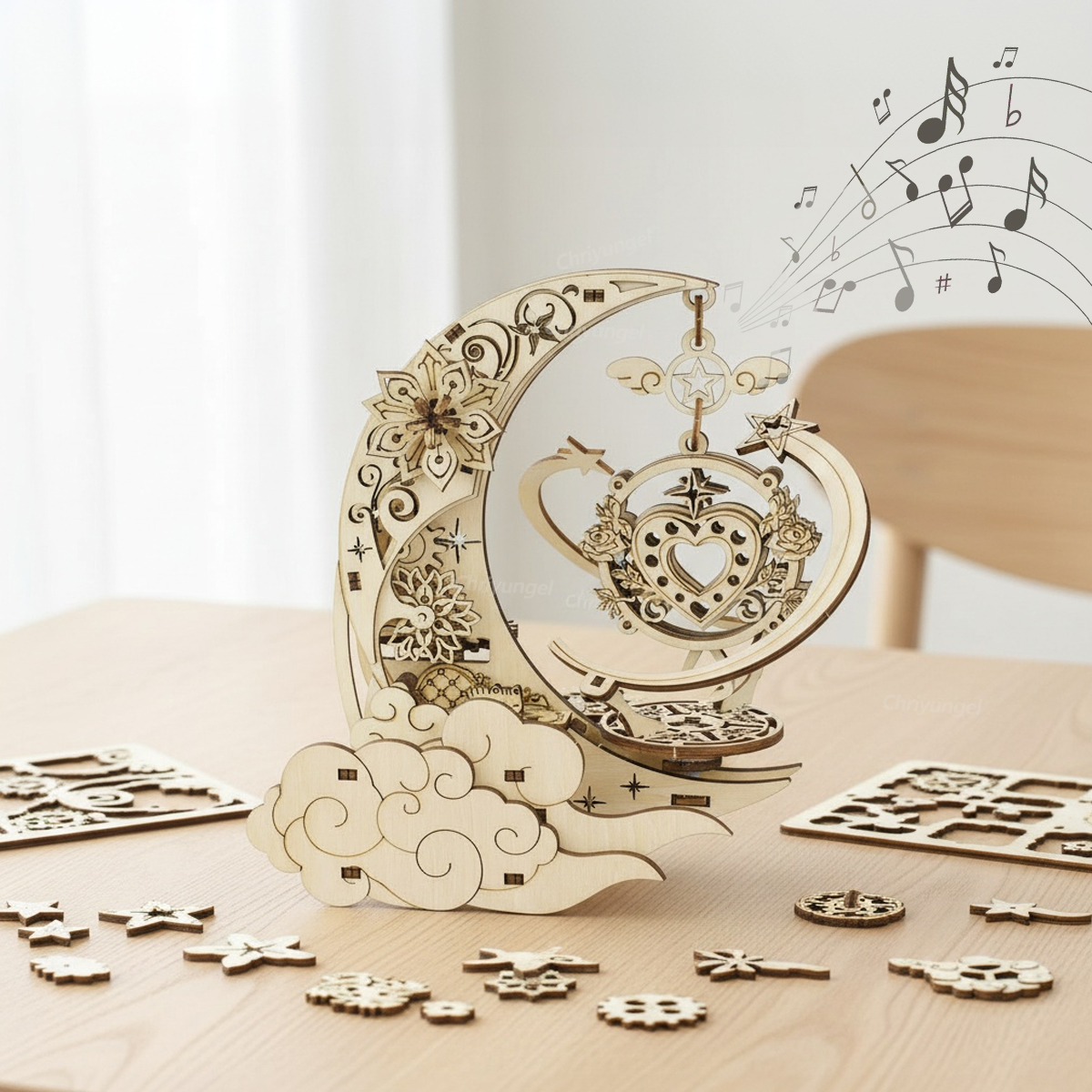 3D Wooden Puzzle Moon Star Mod – Woodworking Kits For Kids recenzja i cena
