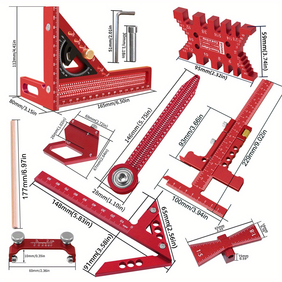10-Piece Carpentry Measuring T – Woodworking Free Plans recenzja i cena