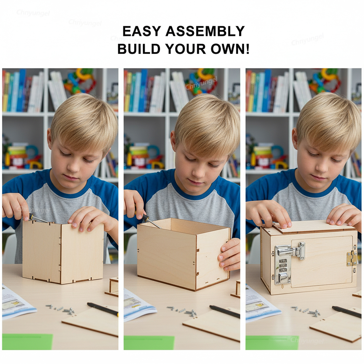 DIY Wooden Mechanical Password – Woodworking Kits For Kids recenzja i cena