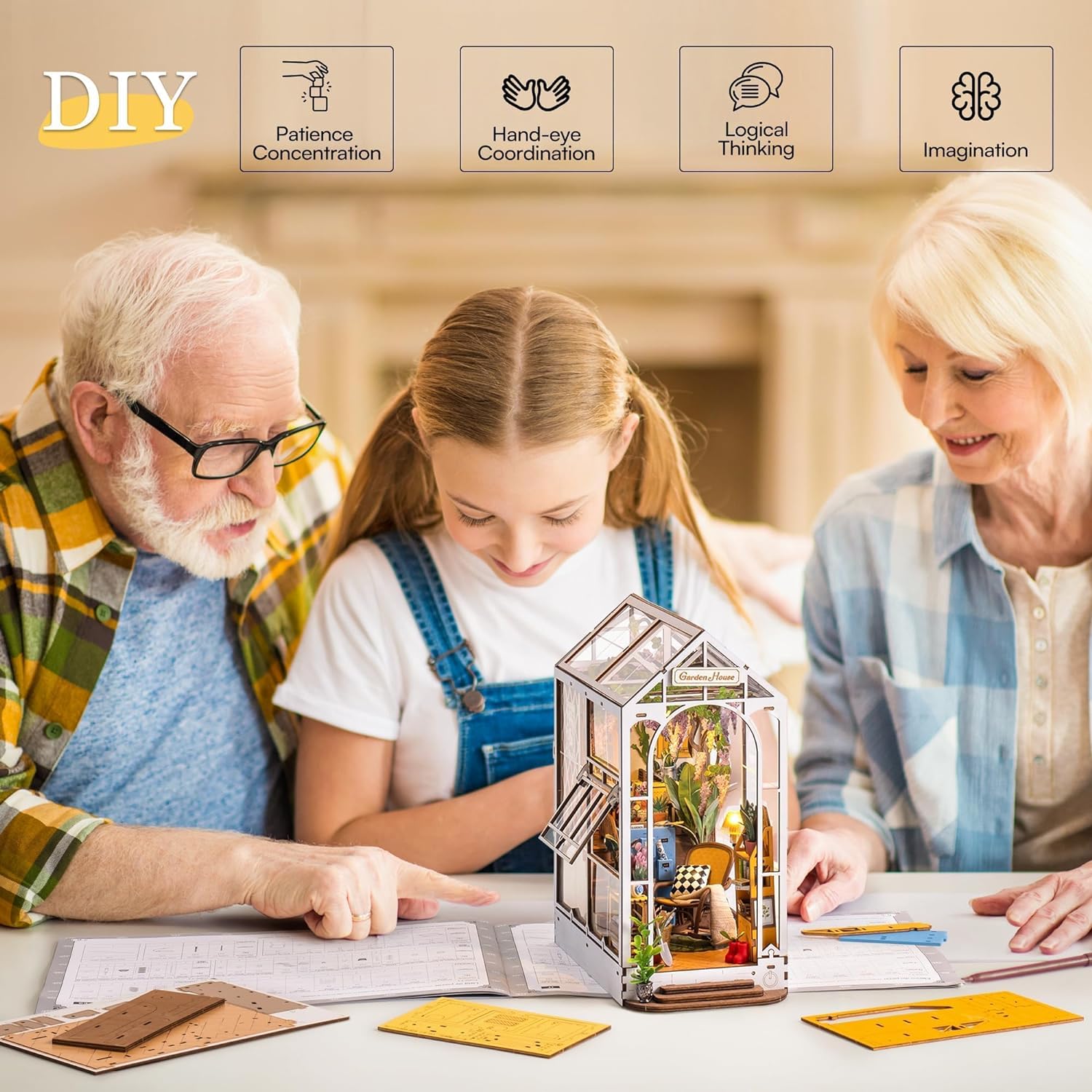 Rolife Gardenhouse Book Nook D – Woodworking Kits For Kids recenzja i cena