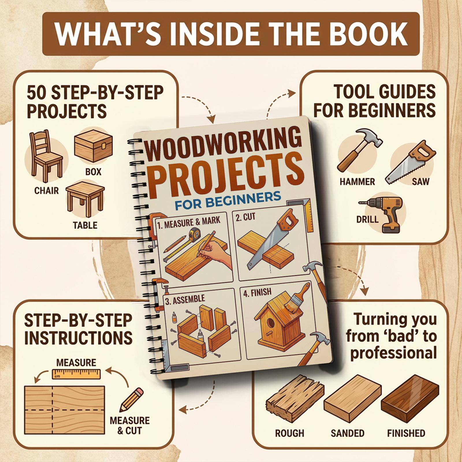 Woodworking Book for Beginners – Woodworking Basic Tools recenzja i cena