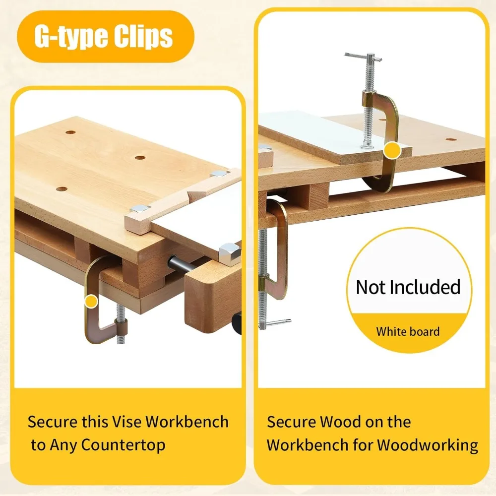 Hard Wood Workbench Desktop, Q – Woodworking Quick Release Vise recenzja i cena